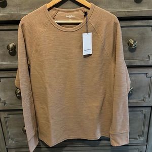 Mens tan long sleeve light weight top. New with tag. Size M